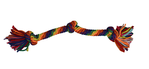 Touwspeelgoed regenboog 63 cm