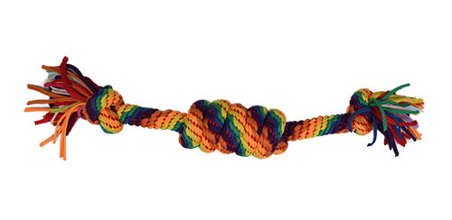 Touwspeelgoed regenboog 63 cm extra dik