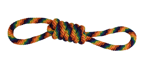 Touwspeelgoed regenboog 8-vorm 58 cm