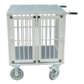 SHOWTROLLEY EXPOSE - VOOR 2 HONDEN - ALUMINIUM - MET WIELEN