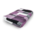 VET BED PATCHWORK - LILA, ZWART & WIT - ANTISLIP HONDENMAT