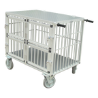 SHOWTROLLEY EXPOSE L - VOOR 4 HONDEN - ALUMINIUM - MET WIELEN - 93 X 70 X 95 CM