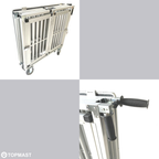 SHOWTROLLEY EXPOSE - VOOR 1 HOND - ALUMINIUM - MET WIELEN