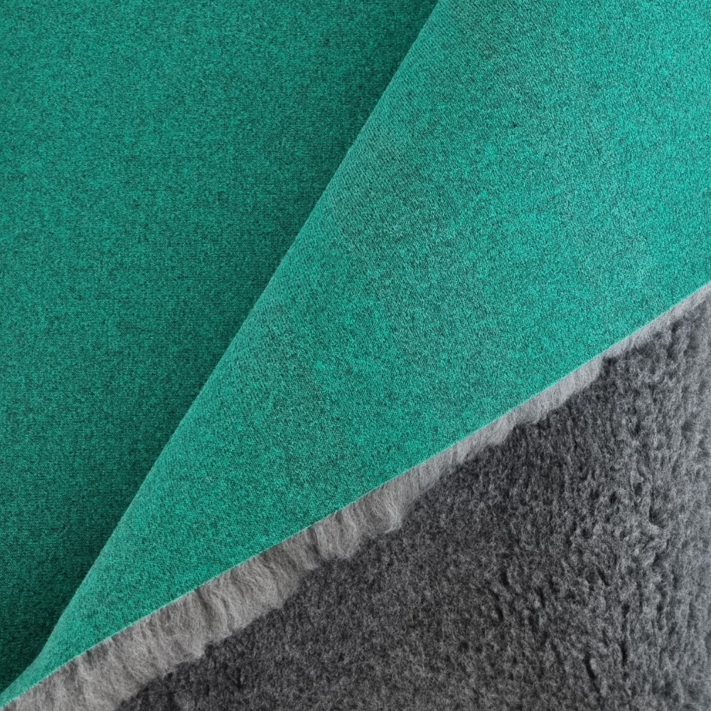 VET BED PROF GRIJS EFFEN - MET GROENE RUG - EXTRA DIK - 35 MM
