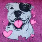 VET BED STAFFORDSHIRE BULL TERIER HEAD ANTI-SLIP