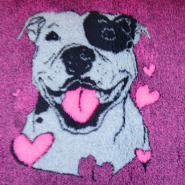 VET BED STAFFORDSHIRE BULL TERIER HEAD ANTI-SLIP