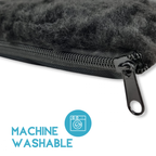BENCHKUSSEN TEDDYBONT - ZWART/GRIJS/PAARS/TURQUOISE MET POOTJES