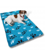 BENCHKUSSEN TEDDYBONT - ZWART/GRIJS/PAARS/TURQUOISE MET POOTJES