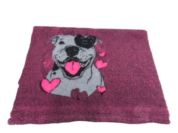 VET BED STAFFORDSHIRE BULL TERIER HEAD ANTI-SLIP