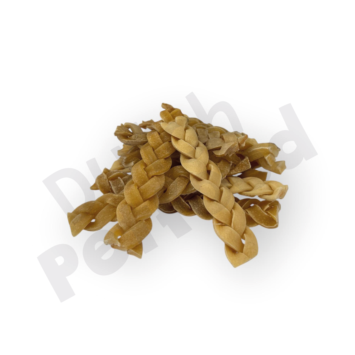 Gedroogde gevlochten buffelhuid 250 gram (15 cm)