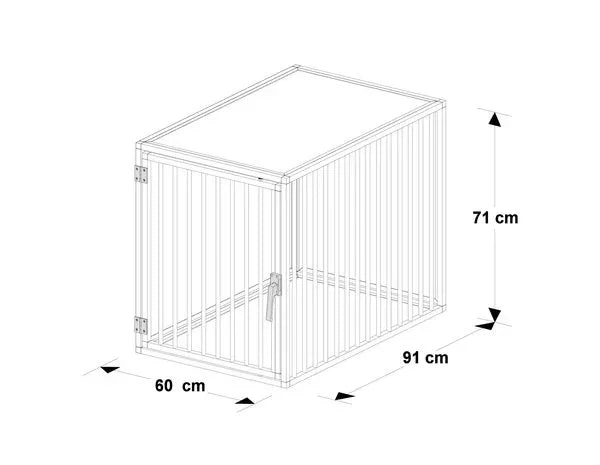 Hundos Pro Hondenbench DK maat M, linksdraaiend