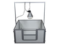 Hundos Pro Werpkist maat XL 120x120x60 cm. inclusief anti-doodligstang en warmtelamp beugel