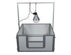 Hundos Pro Werpkist maat XL 120x120x60 cm. inclusief anti-doodligstang en warmtelamp beugel