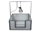 Hundos Pro Werpkist maat XL 120x120x60 cm. inclusief anti-doodligstang en warmtelamp beugel