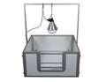 Hundos Werpkist maat S 65x65x50 cm. inclusief anti-doodligstang en warmtelamp beugel
