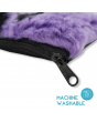 BENCHKUSSEN TEDDYBONT - ZWART/GRIJS/PAARS/TURQUOISE MET POOTJES