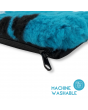 BENCHKUSSEN TEDDYBONT - ZWART/GRIJS/PAARS/TURQUOISE MET POOTJES